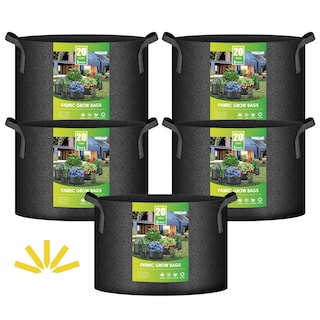 Foto 1 | Foto 1 | Bolsas De Cultivo Para Plantas Ipower, 20 Galones, Aireación No Tejida, Paquete De 5 - Venta Internacional.
