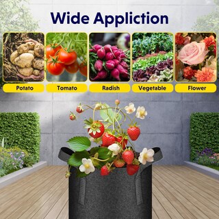 Foto 3 | Foto 3 | Bolsas De Cultivo Para Plantas Ipower, 20 Galones, Aireación No Tejida, Paquete De 5 - Venta Internacional.