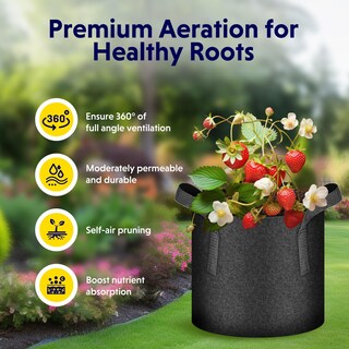 Foto 3 | Foto 3 | Bolsas De Cultivo Para Plantas Ipower, Tela No Tejida Gruesa De 7 Galones, 5 Unidades - Venta Internacional.