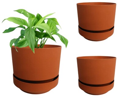 Foto 1 | Foto 1 | Macetas Xtellar 26cm Contemporáneas De Lujo Para Jardín - Paquete De 3