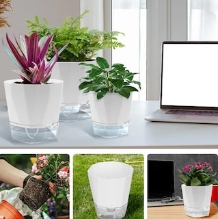 Foto 2 | Foto 2 | Conjunto Premium Xtellar De 6 Macetas De Plástico Eco-amigables Y Autónomas Para Plantas Y Decoración