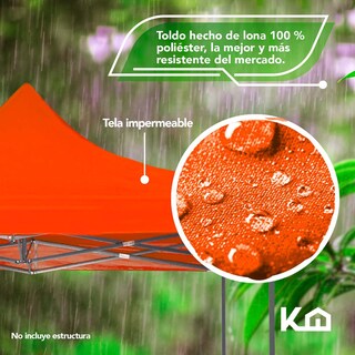 Foto 3 | Foto 3 | Repuesto de Toldo KingsHouse 300508 color Naranja 2x2 Impermeable