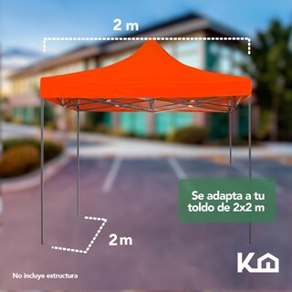 Foto 6 | Foto 6 | Repuesto de Toldo KingsHouse 300508 color Naranja 2x2 Impermeable