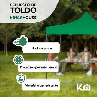Foto 2 | Foto 2 | Repuesto de Toldo KingsHouse 300506 color Verde 2x2