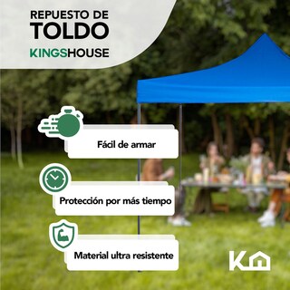 Foto 2 | Foto 2 | Repuesto de Toldo KingsHouse 300504 color Azul 2x2