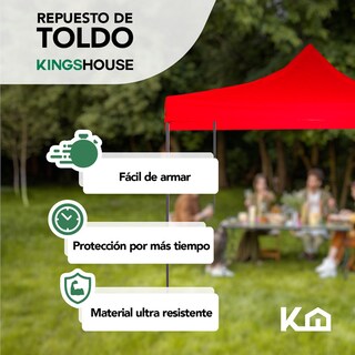 Foto 2 | Foto 2 | Repuesto de Toldo KingsHouse 300505 color Rojo 2x2