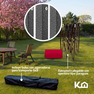 Foto 5 | Foto 5 | Toldo Carpa Plegable KingsHouse 293411 color Rojo Reforzado más Bolsa Transportadora Jardín