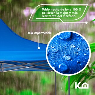 Foto 3 | Foto 3 | Toldo Plegable KingsHouse 293421 color Azul 3x6 m