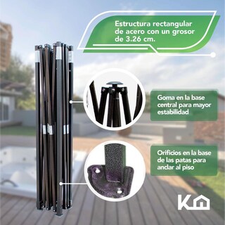 Foto 4 | Foto 4 | Toldo Plegable KingsHouse 293421 color Azul 3x6 m