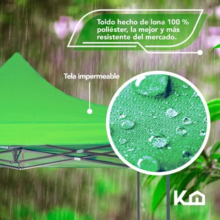Foto 3 | Foto 3 | Toldo Plegable KingsHouse 293416 color Verde 3x4.5 m + Bolsa de Transporte