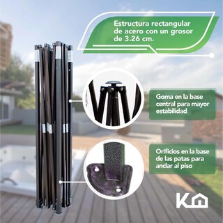Foto 4 | Foto 4 | Toldo Plegable KingsHouse 293422 color Blanco 3x6 m