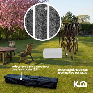 Foto 5 | Foto 5 | Toldo Plegable KingsHouse 293422 color Blanco 3x6 m