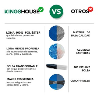 Foto 8 | Foto 8 | Toldo Plegable KingsHouse 293422 color Blanco 3x6 m