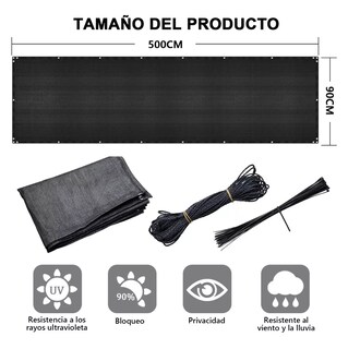 Foto 3 | Foto 3 | Cubierta De Valla De Pantalla De Privacidad Para Balcón 5 M Negro