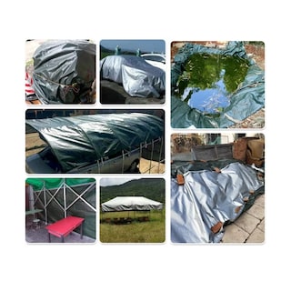 Foto 3 | Foto 3 | Lona Reforzada 4 X 6 M Impermeable Para Jardin Exterior Eo Safe Imports Esi-17283 Gris