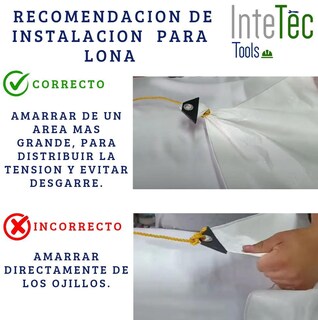 Foto 2 | Foto 2 | Lona Reforzada Tricapa Impermeable 3 Metros X 9 Metros Color Blanco
