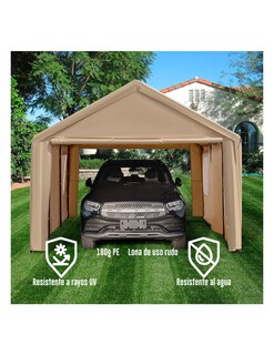 Foto 2 | Foto 2 | Toldo De Uso Rudo Vanlig 6x3 Mts Carpa Para Auto Fiestas Eventos Color Beige