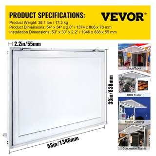 Foto 4 | Foto 4 | Ventana De Concesión Vevor Para Camión De Comida Con Cierre De Horquilla De Doble Punto - Venta Internacional.