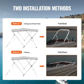 Foto 3 | Foto 3 | Funda Bimini Top Boat Vevor 3 Bow De 6 Pies X 1,4 M X 1,5-1,7 M - Venta Internacional.