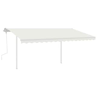 Foto 2 | Foto 2 | Toldo Vidaxl Manual Retráctil Para Patio Exterior Vidaxl, Color Crema, 4 X 3 M - Venta Internacional.