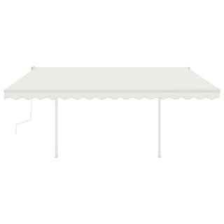 Foto 3 | Foto 3 | Toldo Vidaxl Manual Retráctil Para Patio Exterior Vidaxl, Color Crema, 4 X 3 M - Venta Internacional.