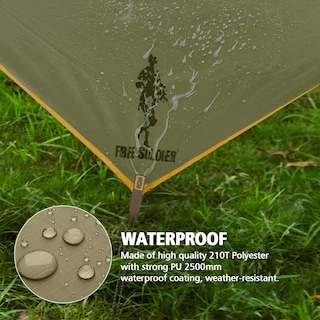 Foto 3 | Foto 3 | Tarp Free Soldier, Impermeable Y Portátil Para Acampar (marrón) - Venta Internacional.