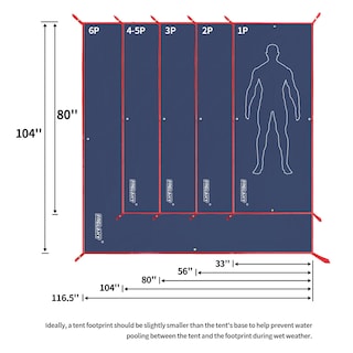 Foto 2 | Foto 2 | Lona Impermeable Para Acampar Tent Footprint Frelaxy, 16.5 X 104 Pulgadas - Venta Internacional.