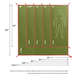 Foto 2 | Foto 2 | Lona Impermeable Para Acampar Tent Footprint Frelaxy, 16.5 X 104 Pulgadas - Venta Internacional.