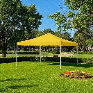Foto 3 | Foto 3 | Ilios Innova | Toldo Plegable Amarillo 2x3 Impermeable Y Resistente Al Clima Con Estructura De Hierro Y Tela Oxford.