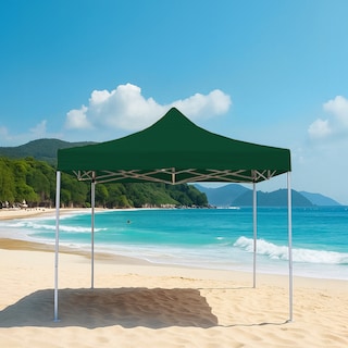 Foto 3 | Foto 3 | Ilios Innova | Toldo Plegable Verde 3x3 Impermeable Y Resistente Al Clima Con Estructura De Hierro Y Tela Oxford.