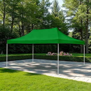 Foto 3 | Foto 3 | Ilios Innova | Toldo Plegable Verde 3x4.5 Impermeable Y Resistente Al Clima Con Estructura De Hierro Y Tela Oxford.