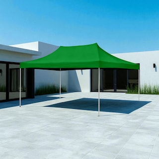 Foto 4 | Foto 4 | Ilios Innova | Toldo Plegable Verde 3x4.5 Impermeable Y Resistente Al Clima Con Estructura De Hierro Y Tela Oxford.