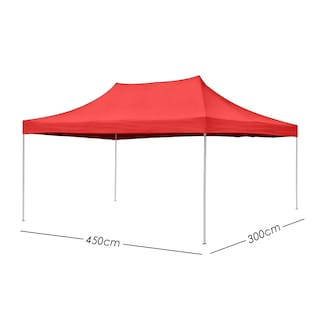 Foto 2 | Foto 2 | Ilios Innova | Toldo Plegable Rojo 3x4.5 Impermeable Y Resistente Al Clima Con Estructura De Hierro Y Tela Oxford.