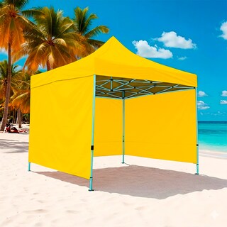 Foto 4 | Foto 4 | Toldo Plegable Amarillo 2x2 Ilios Innova, con Paredes Laterales Impermeable Velcro De Ajuste Ideal Para Exterior.
