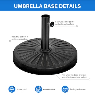 Foto 4 | Foto 4 | Base Para Paraguas Market Simple Deluxe Heavy Duty De 14 Kg, Color Negro - Venta Internacional.