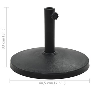 Foto 6 | Foto 6 | Base De Sombrilla Vidaxl Redonda De Poliresina Negra 10 Kg De Peso - Venta Internacional.
