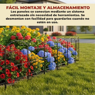 Foto 4 | Foto 4 | Kit de 10 Vallas Decorativas para Jardín Diseño Doble Arco