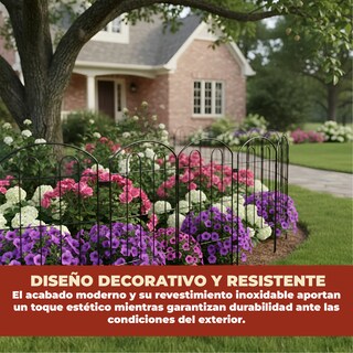 Foto 5 | Foto 5 | Kit de 10 Vallas Decorativas para Jardín Diseño Doble Arco