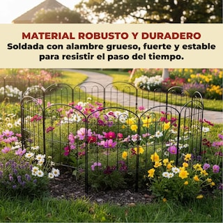 Foto 6 | Foto 6 | Kit de 10 Vallas Decorativas para Jardín Diseño Doble Arco