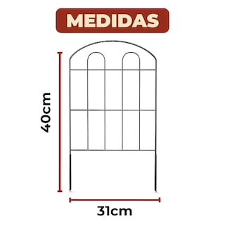 Foto 8 | Foto 8 | Kit de 10 Vallas Decorativas para Jardín Diseño Doble Arco