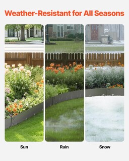Foto 3 | Foto 3 | Bordes De Acero Para Paisajes Vevor, 5 Paquetes, 99 X 7,6 Cm, Resistentes A La Corrosión - Venta Internacional.
