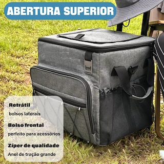 Foto 3 | Foto 3 | Hielera Con Ruedas, Bolsa Térmica Portátil Eo Safe Imports Esi-13879 Gris
