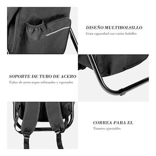 Foto 3 | Foto 3 | Mochila Hielera/ Térmica Silla Banco Plegable Portátil Eo Safe Imports Esi-13876 Negro