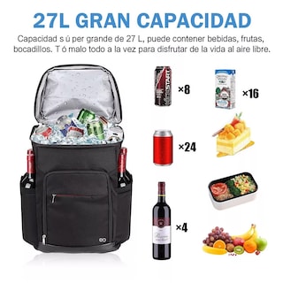 Foto 2 | Foto 2 | Mochila Hielera Enfriador Impermeable Y Portátil 27l Eo Safe Imports Esi-7469-1 Negro