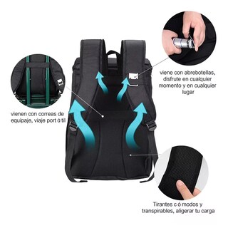 Foto 4 | Foto 4 | Mochila Hielera Enfriador Impermeable Y Portátil 27l Eo Safe Imports Esi-7469-1 Negro
