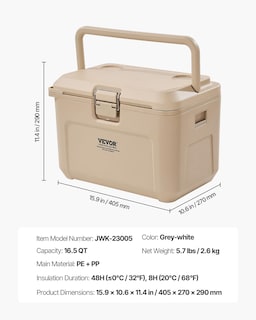 Foto 7 | Foto 7 | Enfriador Portátil Vevor De 16,5 Litros Con Retención De Hielo Para Picnics - Venta Internacional.