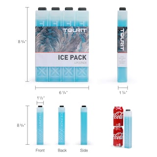 Foto 2 | Foto 2 | Paquetes De Hielo Tourit Reutilizables Para Refrigeradores, Loncheras O Cajas, Azules - Venta Internacional.