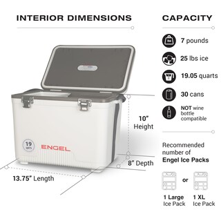 Foto 3 | Foto 3 | Caja Seca Hermética Cooler Engel Uc19 De 19 Cuartos De Galón, A Prueba De Fugas, Plateada - Venta Internacional.