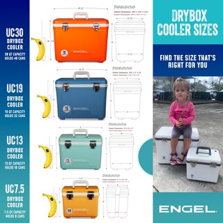 Foto 4 | Foto 4 | Caja Seca Hermética Cooler Engel Uc19 De 19 Cuartos De Galón, A Prueba De Fugas, Plateada - Venta Internacional.