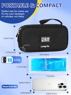 Foto 4 | Foto 4 | Estuche De Viaje Para Enfriador De Insulina Youshares Con Pantalla De Temperatura - Venta Internacional.